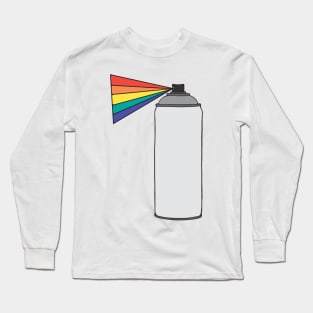 Rainbow Graffiti Spray Can Long Sleeve T-Shirt